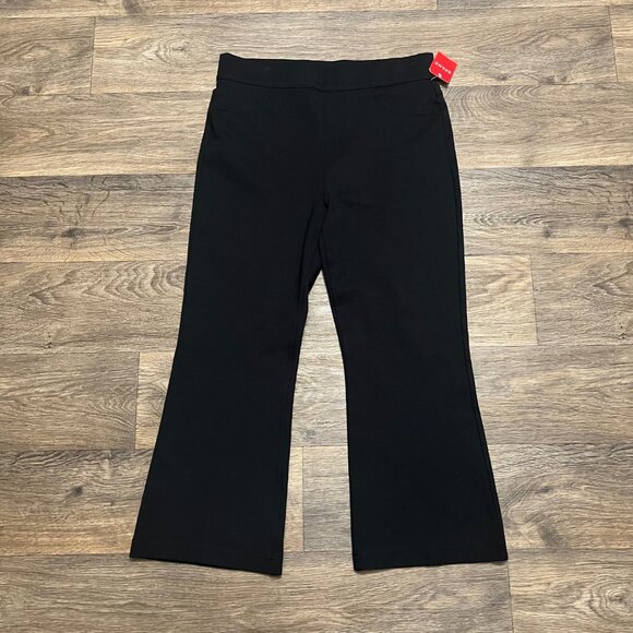 NEW SPANX Cropped Flare in Ponte Pants Classic Black Size XL NWT - Picture 5 of 9